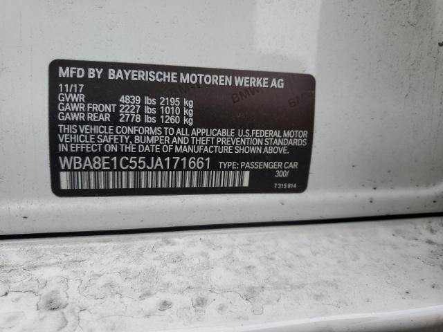 Photo 12 VIN: WBA8E1C55JA171661 - BMW 3 SERIES 