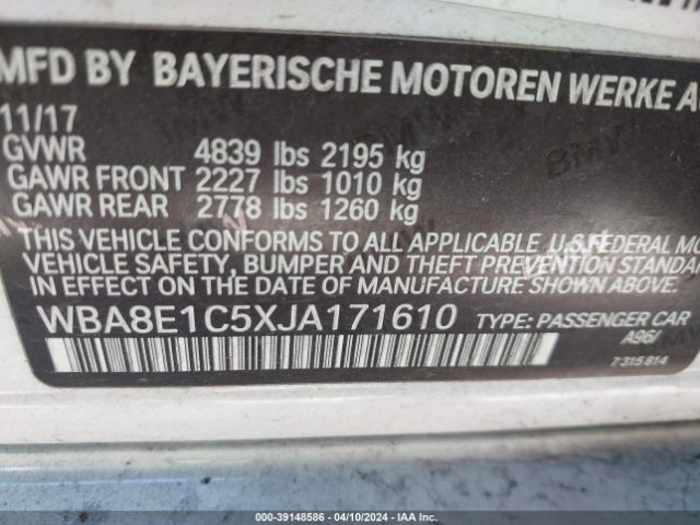 Photo 8 VIN: WBA8E1C5XJA171610 - BMW 330E 