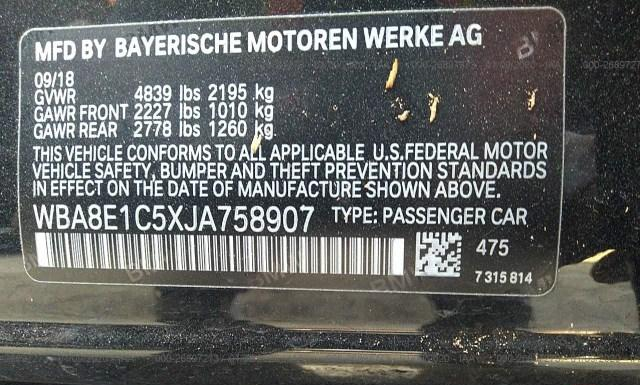 Photo 8 VIN: WBA8E1C5XJA758907 - BMW 330E 