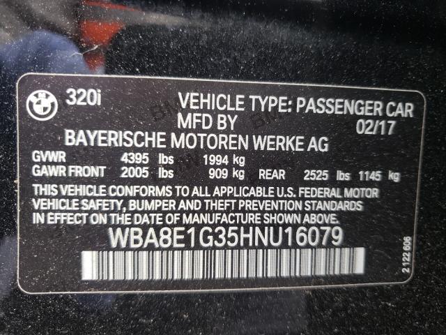 Photo 9 VIN: WBA8E1G35HNU16079 - BMW 320 I 