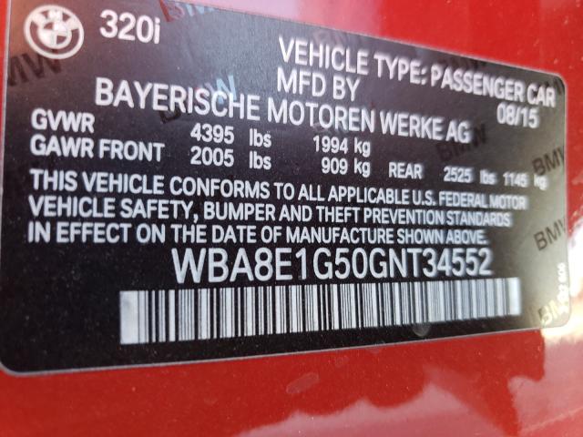 Photo 9 VIN: WBA8E1G50GNT34552 - BMW 320 I 