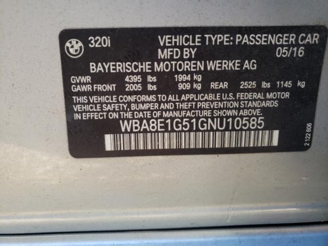 Photo 9 VIN: WBA8E1G51GNU10585 - BMW 320 I 