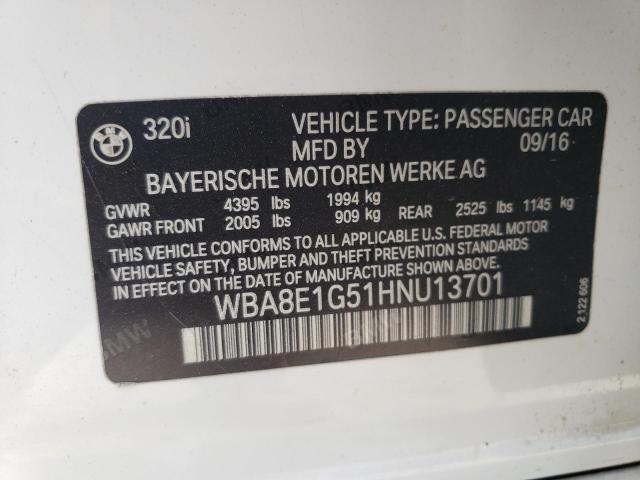 Photo 11 VIN: WBA8E1G51HNU13701 - BMW 320 I 