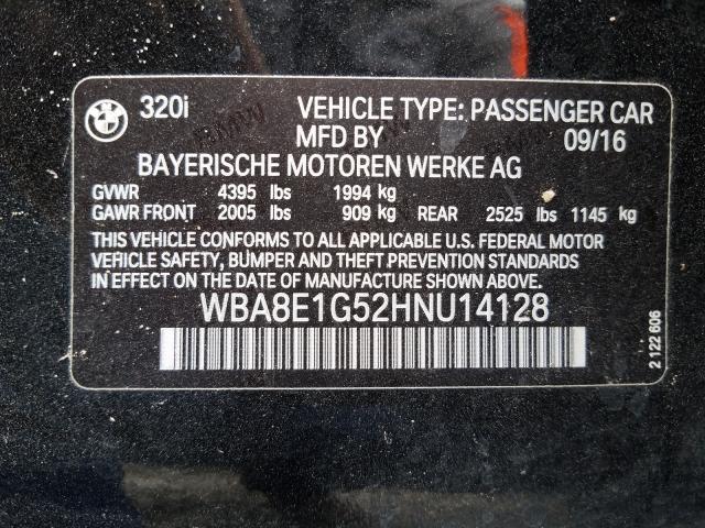 Photo 9 VIN: WBA8E1G52HNU14128 - BMW 320 I 