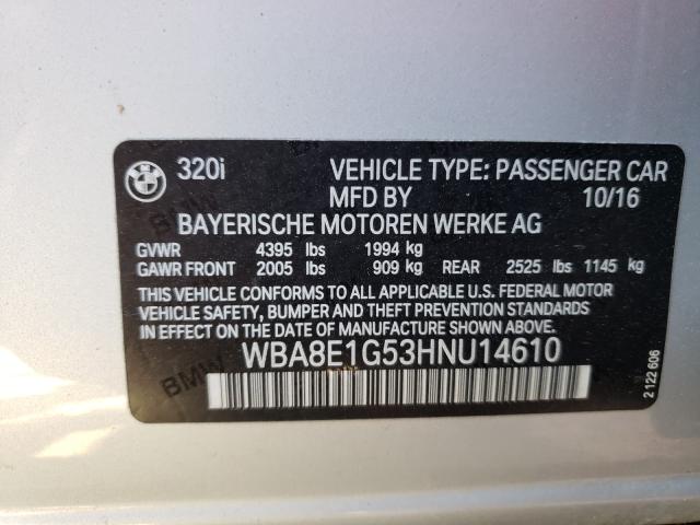 Photo 9 VIN: WBA8E1G53HNU14610 - BMW 320 I 