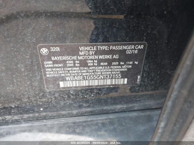 Photo 8 VIN: WBA8E1G55GNT37155 - BMW 320I 