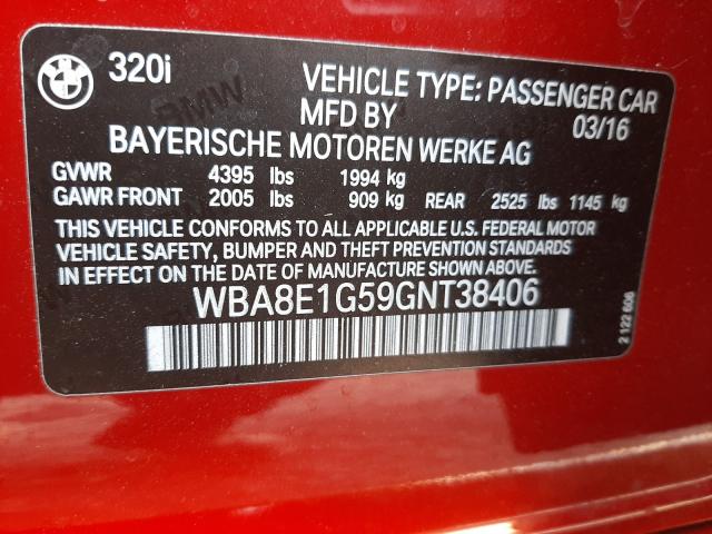 Photo 9 VIN: WBA8E1G59GNT38406 - BMW 320 I 