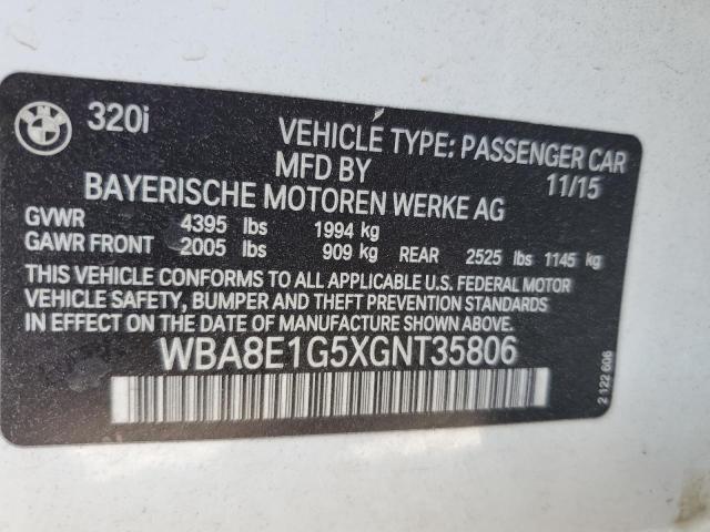 Photo 12 VIN: WBA8E1G5XGNT35806 - BMW 3 SERIES 