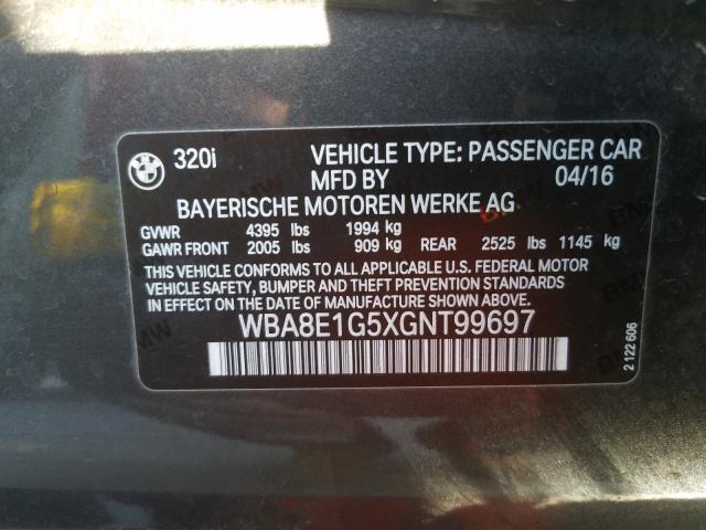 Photo 9 VIN: WBA8E1G5XGNT99697 - BMW 320 I 