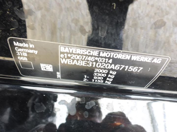 Photo 15 VIN: WBA8E31020A671567 - BMW SERIA 3 