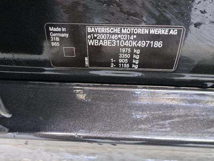 Photo 8 VIN: WBA8E31040K497186 - BMW 318 