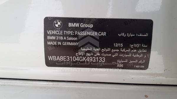 Photo 3 VIN: WBA8E3104GK493133 - BMW 318I 