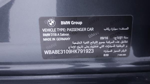 Photo 2 VIN: WBA8E3109HK791923 - BMW 318 