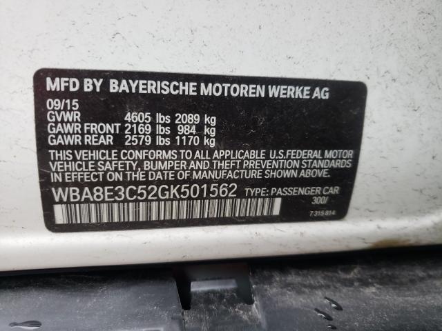 Photo 9 VIN: WBA8E3C52GK501562 - BMW 328XI 