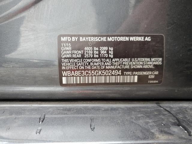 Photo 11 VIN: WBA8E3C55GK502494 - BMW 3 SERIES 