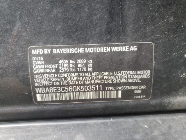 Photo 9 VIN: WBA8E3C56GK503511 - BMW 328 XI SUL 