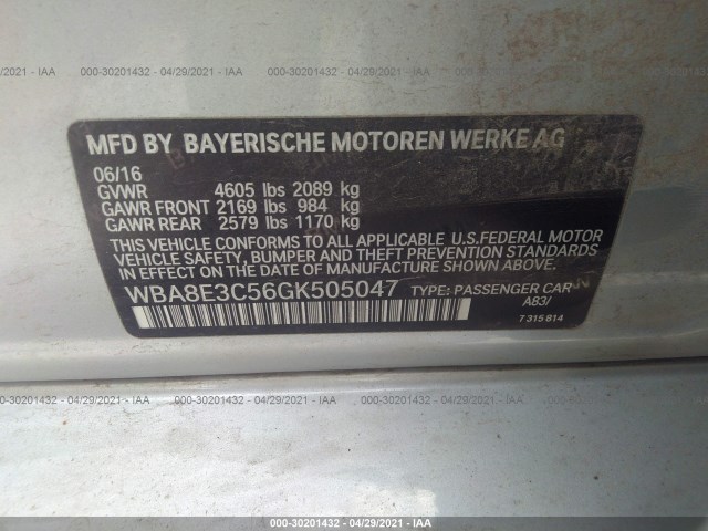 Photo 8 VIN: WBA8E3C56GK505047 - BMW 3 