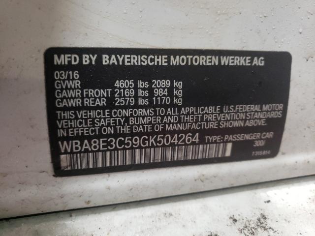 Photo 9 VIN: WBA8E3C59GK504264 - BMW 328 