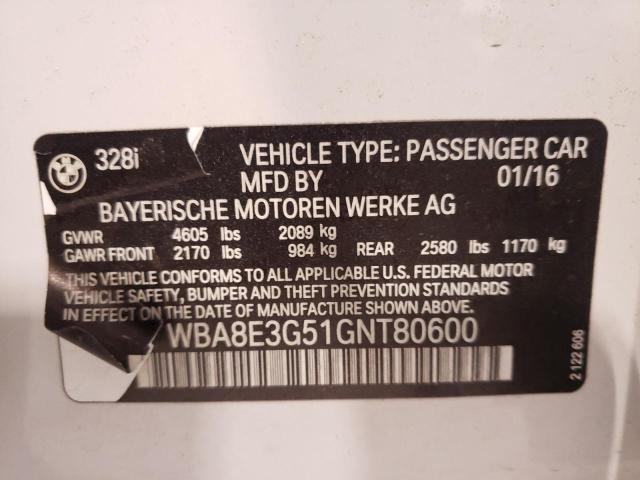 Photo 9 VIN: WBA8E3G51GNT80600 - BMW 328 XI SUL 