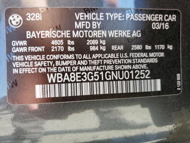 Photo 11 VIN: WBA8E3G51GNU01252 - BMW 328 XI SUL 