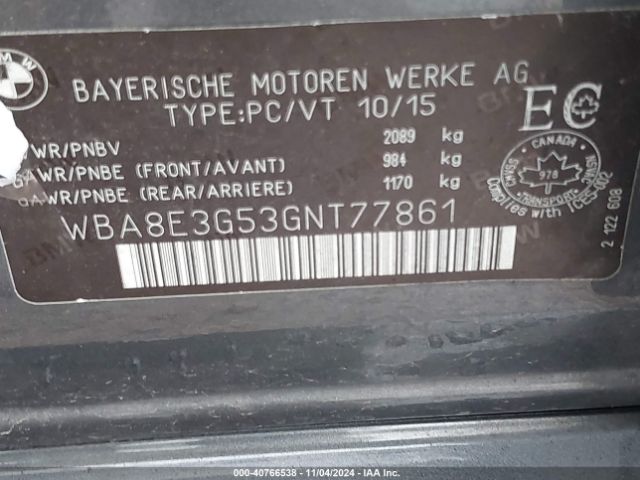 Photo 8 VIN: WBA8E3G53GNT77861 - BMW 328I 