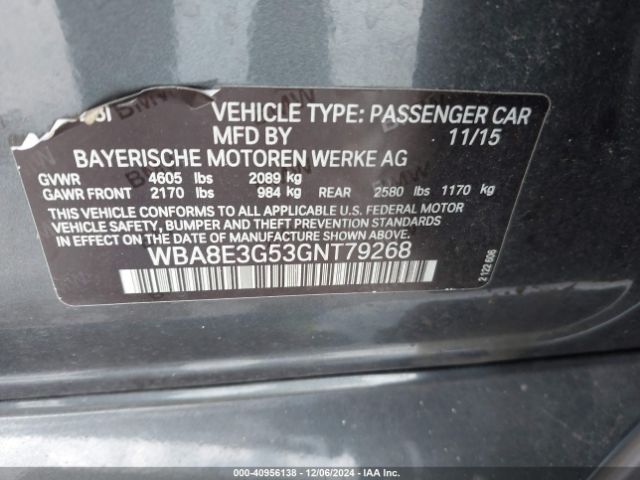 Photo 8 VIN: WBA8E3G53GNT79268 - BMW 328I 