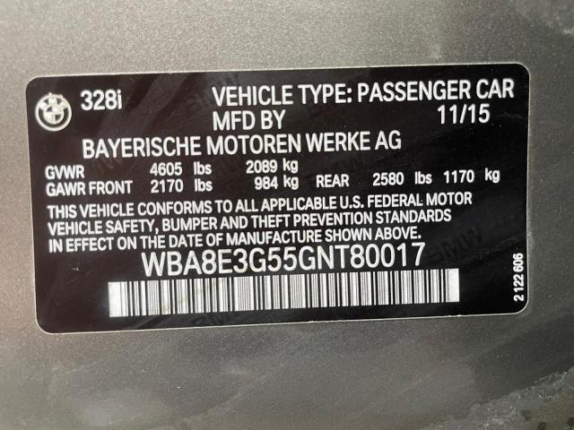 Photo 9 VIN: WBA8E3G55GNT80017 - BMW 328 XI SUL 