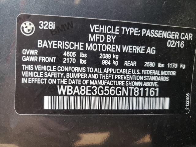 Photo 9 VIN: WBA8E3G56GNT81161 - BMW 328 XI SUL 