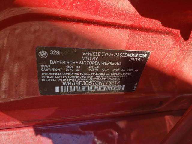 Photo 9 VIN: WBA8E3G57GNT76213 - BMW 328 XI SUL 