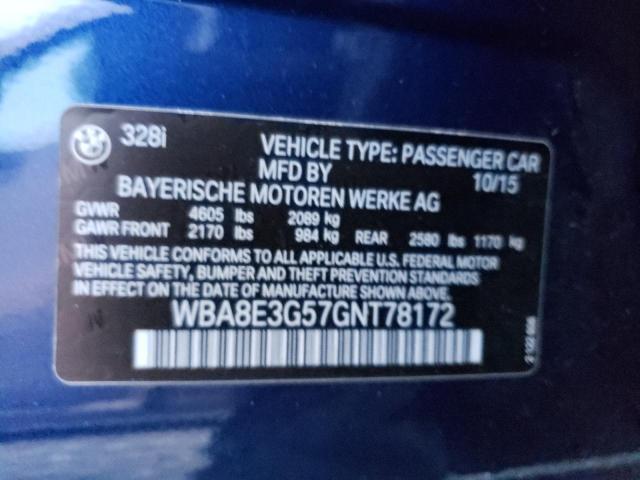 Photo 9 VIN: WBA8E3G57GNT78172 - BMW 328 XI SUL 