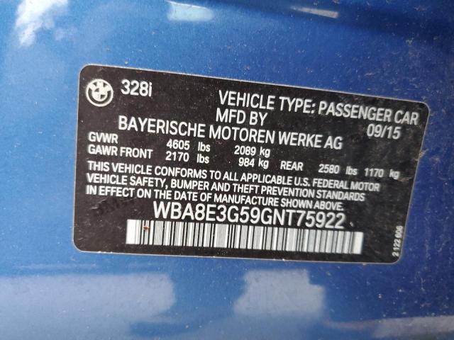 Photo 11 VIN: WBA8E3G59GNT75922 - BMW 328 XI SUL 