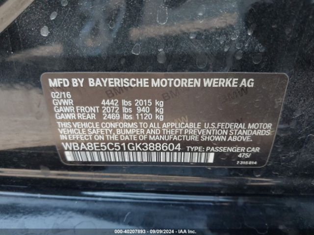 Photo 8 VIN: WBA8E5C51GK388604 - BMW 328D 