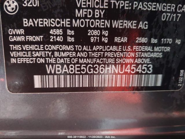 Photo 8 VIN: WBA8E5G36HNU45453 - BMW 320I 