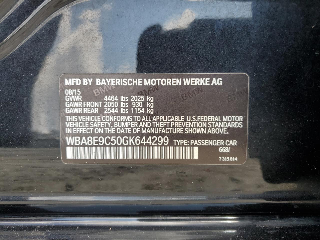 Photo 11 VIN: WBA8E9C50GK644299 - BMW 3ER 