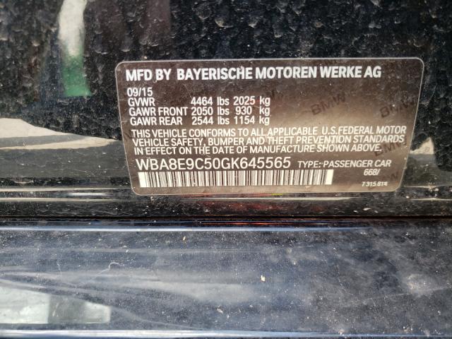 Photo 9 VIN: WBA8E9C50GK645565 - BMW 328 I SULE 