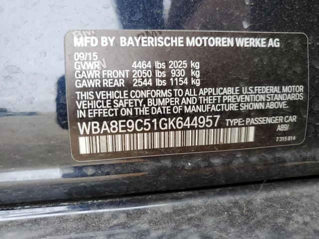 Photo 12 VIN: WBA8E9C51GK644957 - BMW 3 SERIES 