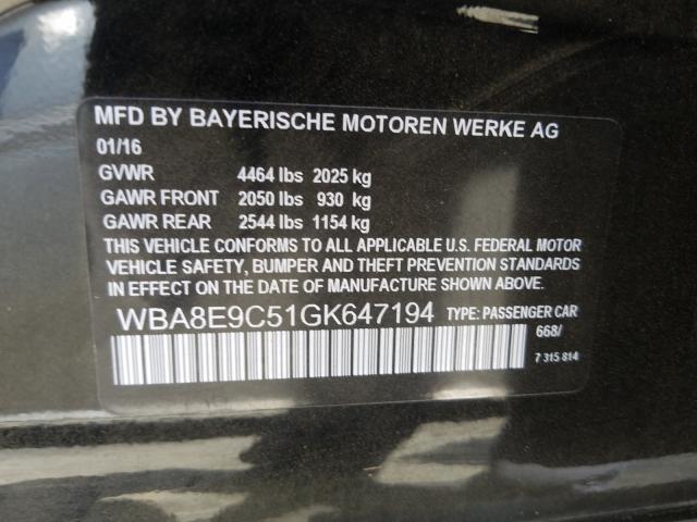 Photo 9 VIN: WBA8E9C51GK647194 - BMW 328I 