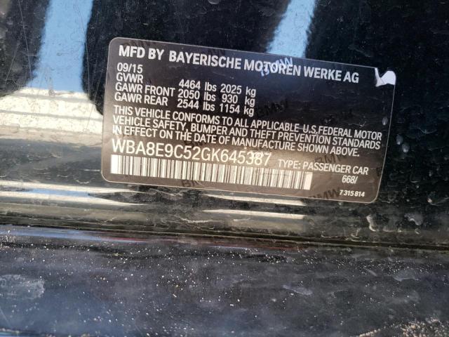 Photo 9 VIN: WBA8E9C52GK645387 - BMW 328 I SULE 