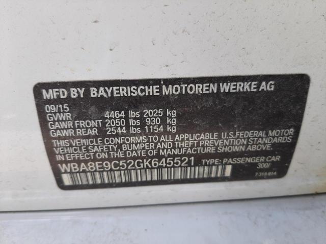 Photo 9 VIN: WBA8E9C52GK645521 - BMW 328 I SULE 