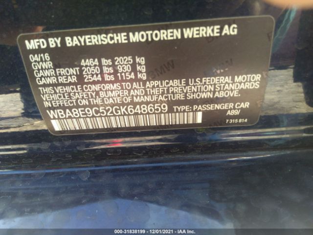 Photo 8 VIN: WBA8E9C52GK648659 - BMW 3 