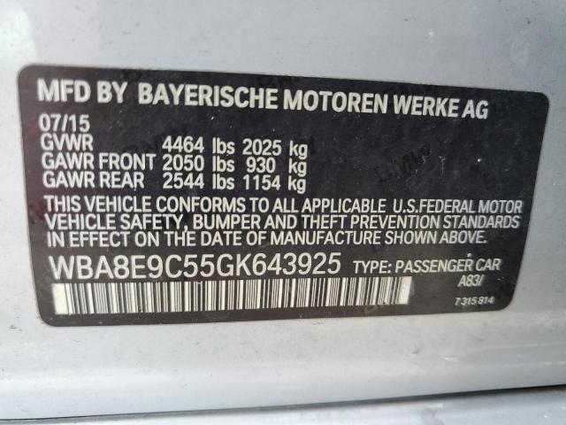 Photo 9 VIN: WBA8E9C55GK643925 - BMW 328 I SULE 