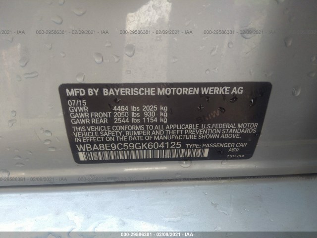 Photo 8 VIN: WBA8E9C59GK604125 - BMW 3 