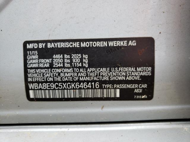 Photo 9 VIN: WBA8E9C5XGK646416 - BMW 328 I SULE 