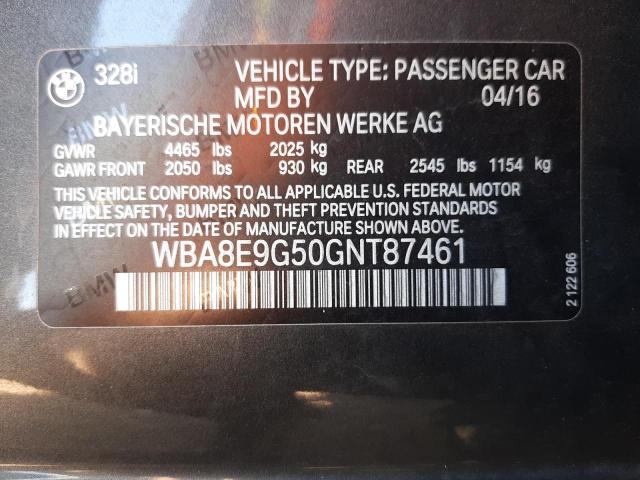 Photo 9 VIN: WBA8E9G50GNT87461 - BMW 328 I SULE 