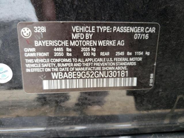 Photo 12 VIN: WBA8E9G52GNU30181 - BMW 328 I SULE 