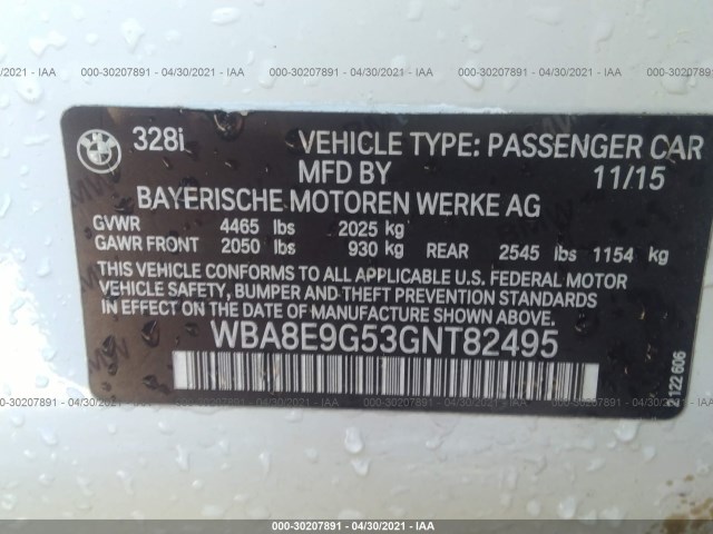 Photo 8 VIN: WBA8E9G53GNT82495 - BMW 3 SERIES 