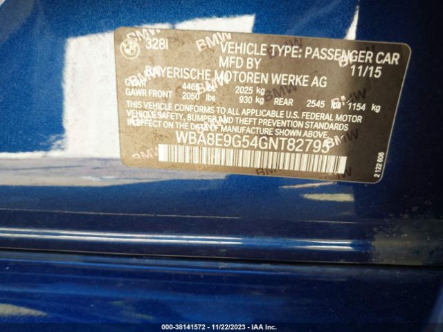 Photo 8 VIN: WBA8E9G54GNT82795 - BMW 328I 