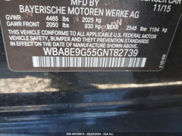 Photo 8 VIN: WBA8E9G55GNT82739 - BMW 328I 