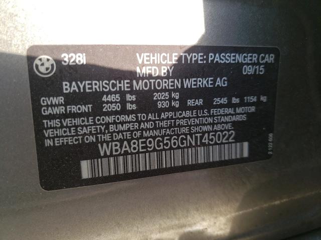 Photo 9 VIN: WBA8E9G56GNT45022 - BMW 328 I SULE 