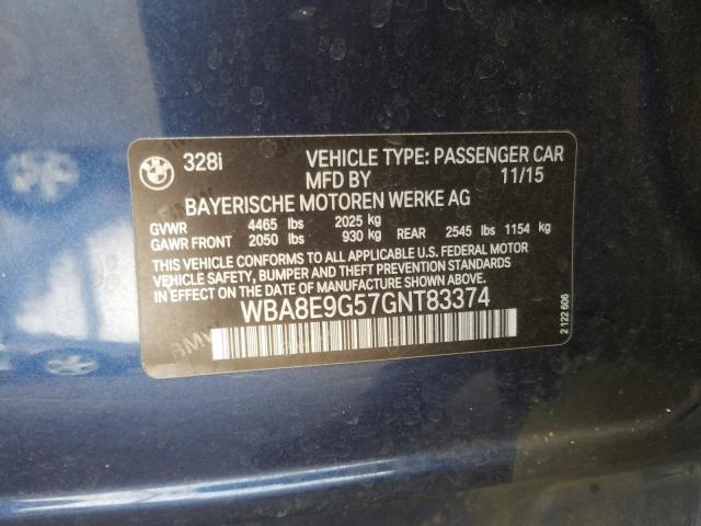 Photo 9 VIN: WBA8E9G57GNT83374 - BMW 328 I SULE 